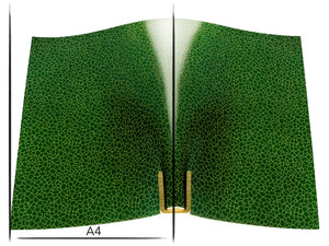 Italian leather panel Russo zenith verdago green cracked