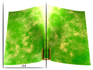 Italian leather panel Russo artesano lime