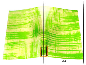 Vachetta leather panel Russo canvora lime