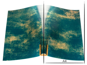 Vachetta leather panel Russo marbled artenza