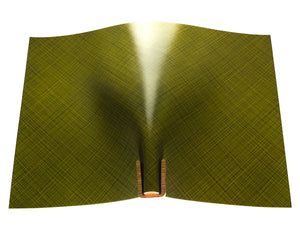 Vegetable tanned leather panel Russo commodore oliva