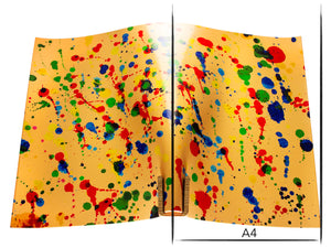 Vachetta leather panel Russo astratto pinta