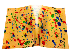 Vegetable tanned leather panel Russo astratto pinta