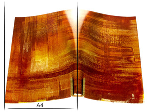 Italian leather panel Russo pintura rusty dark red painted