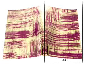 Vachetta leather panel Russo canvora roxo