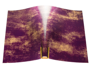 Vegetable tanned leather panel Russo marbled roxo