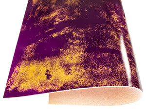 Vegetable tanned leather Russo anticuus roxo purple antique