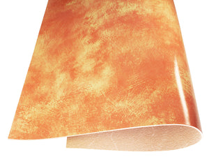 Vegetable tanned leather Russo artesano salmon pink brush painted