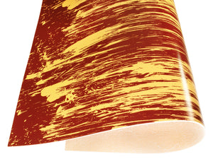 Vegetable tanned leather Russo carrara rusty red stripes