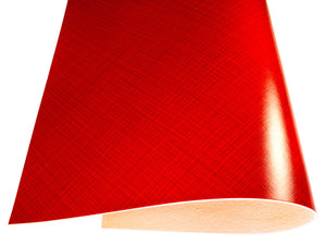 Vegetable tanned leather Russo commodore fuoco red lines