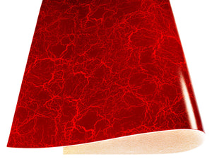 Vegetable tanned leather Russo crack diablo red