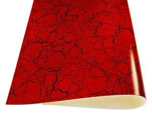 Vegetable tanned leather Russo crack rosso red