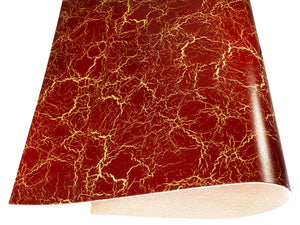 Vegetable tanned leather Russo crack rusty dark red