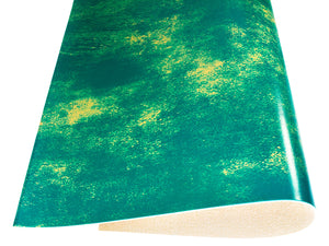 Vegetable tanned leather Russo marbled petrolio light blue