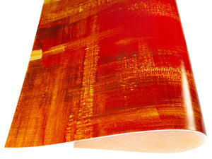 Vegetable tanned leather Russo pintura fuoco red painted