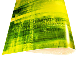 Vegetable tanned leather Russo pintura lime light green painted