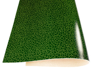 Vegetable tanned leather Russo zenith verdago green cracked