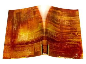 Vegetable tanned leather panel Russo pintura rusty