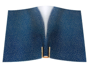 Vegetable tanned leather panel Russo zenith lazuro 