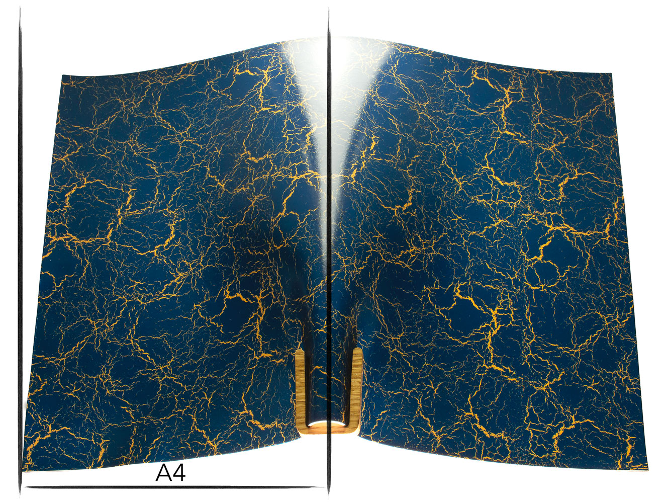 Italian leather panel Russo crack cavaliere blue