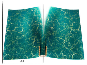 Italian leather panel Russo crack artenza light blue