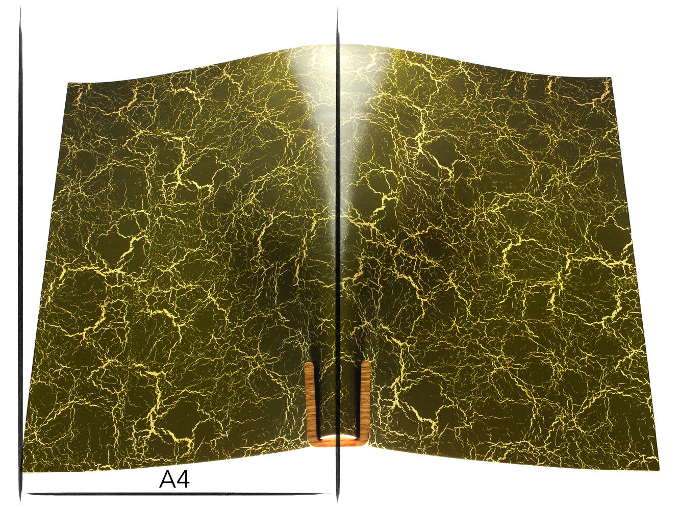 Italian leather panel Russo crack oliva green