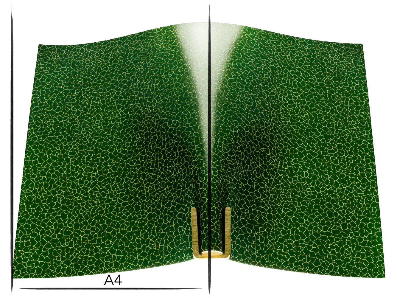 Italian leather panel Russo zenith verdago green cracked