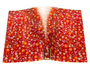 Vegetable tanned leather panel Russo sakura fuoco 