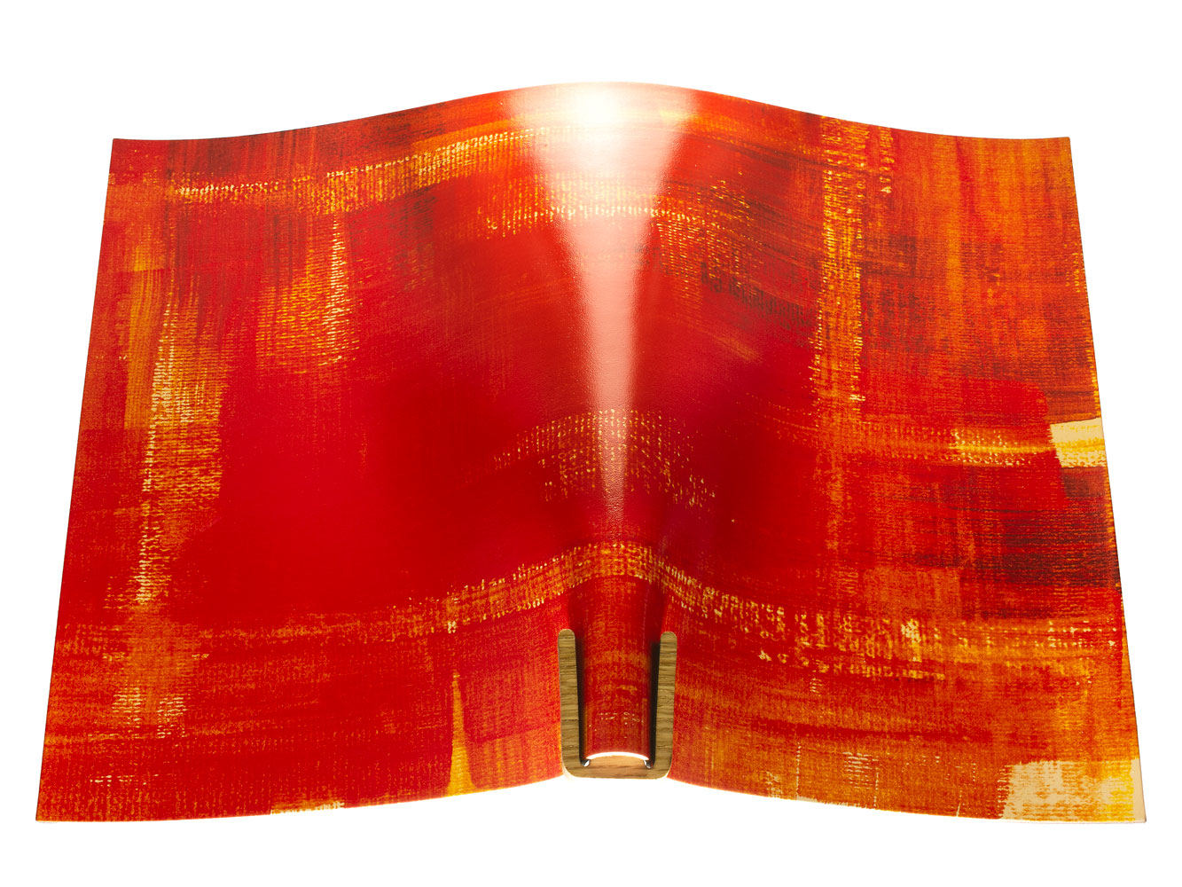 Vegetable tanned leather panel Russo pintura fuoco 