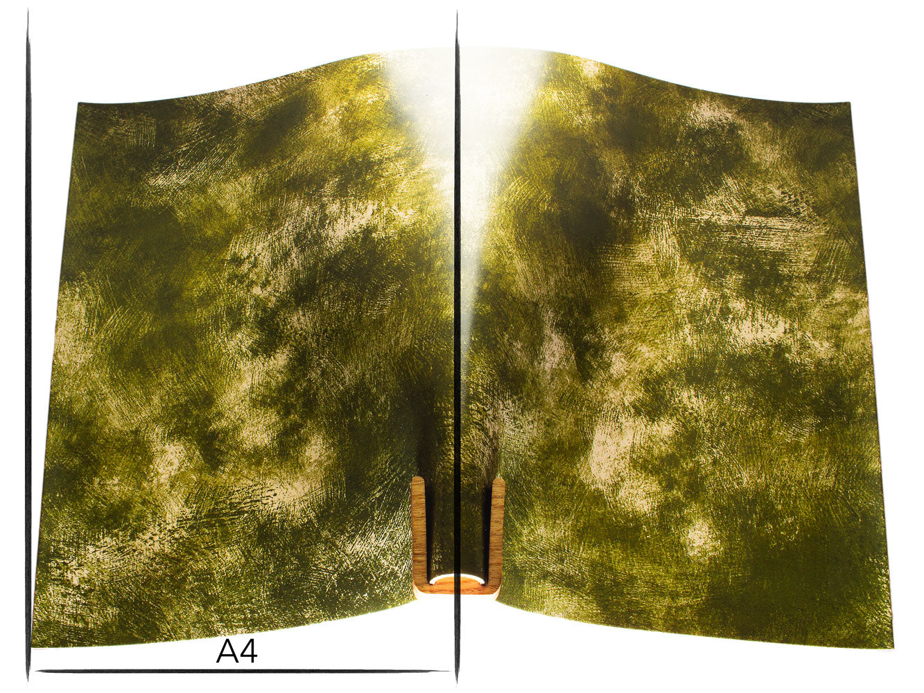 Italian leather panel Russo artesano oliva 