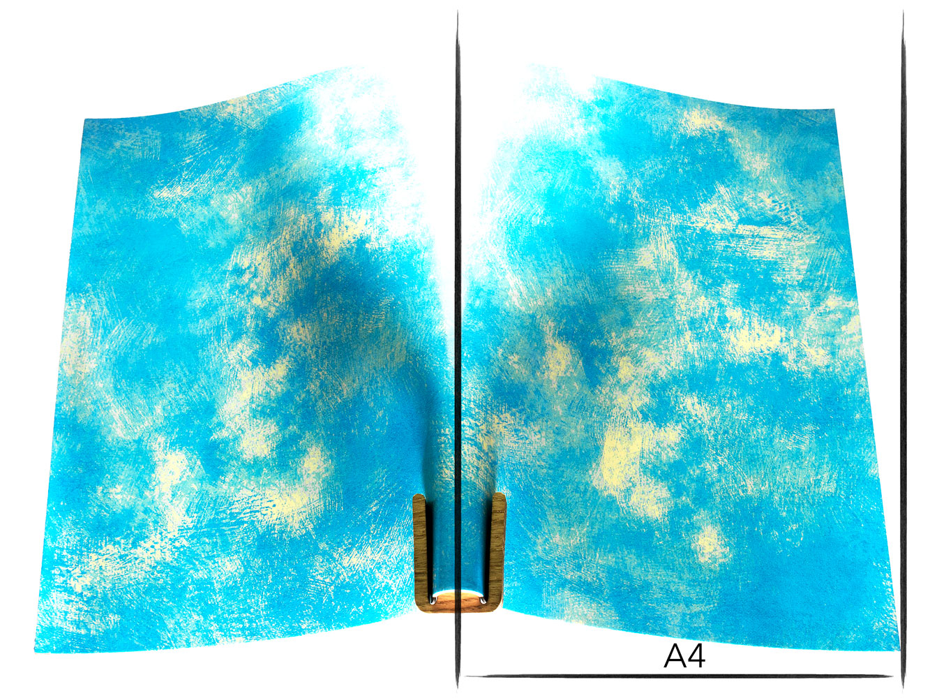 Vachetta leather panel Russo artesano aqua 