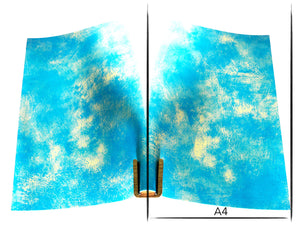 Vachetta leather panel Russo artesano aqua 