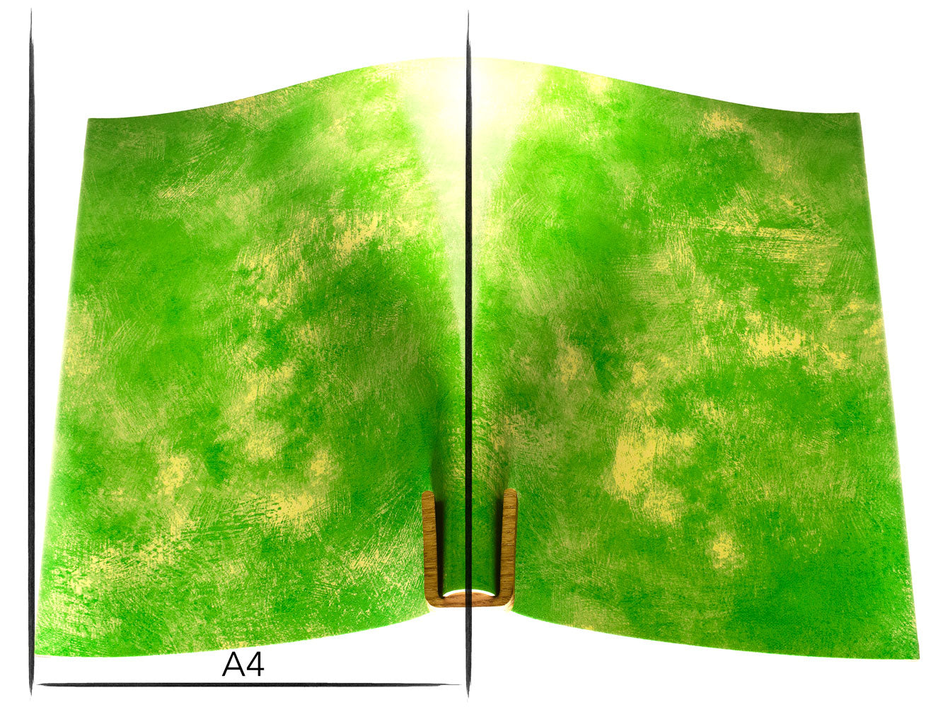 Italian leather panel Russo artesano lime