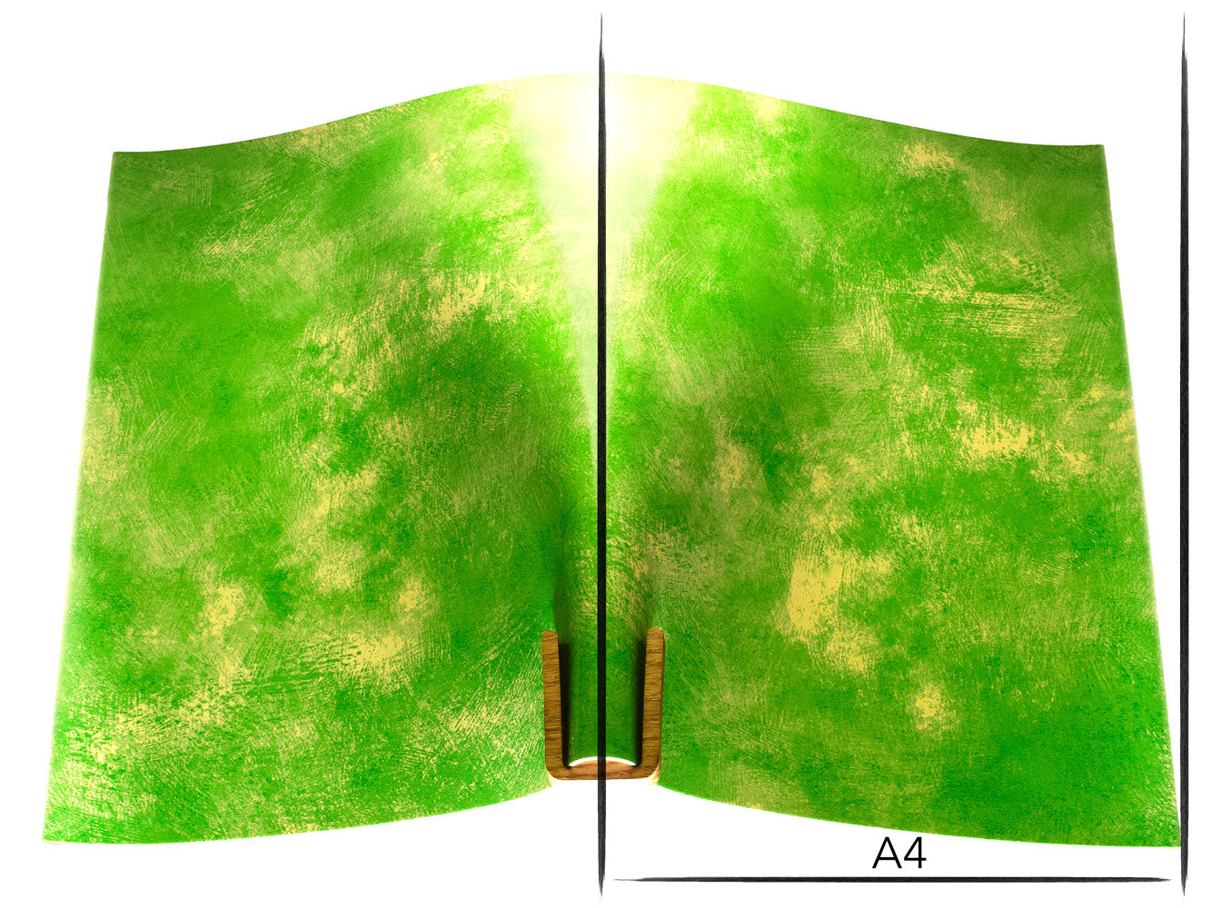 Vachetta leather panel Russo artesano lime