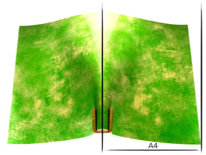 Vachetta leather panel Russo artesano lime