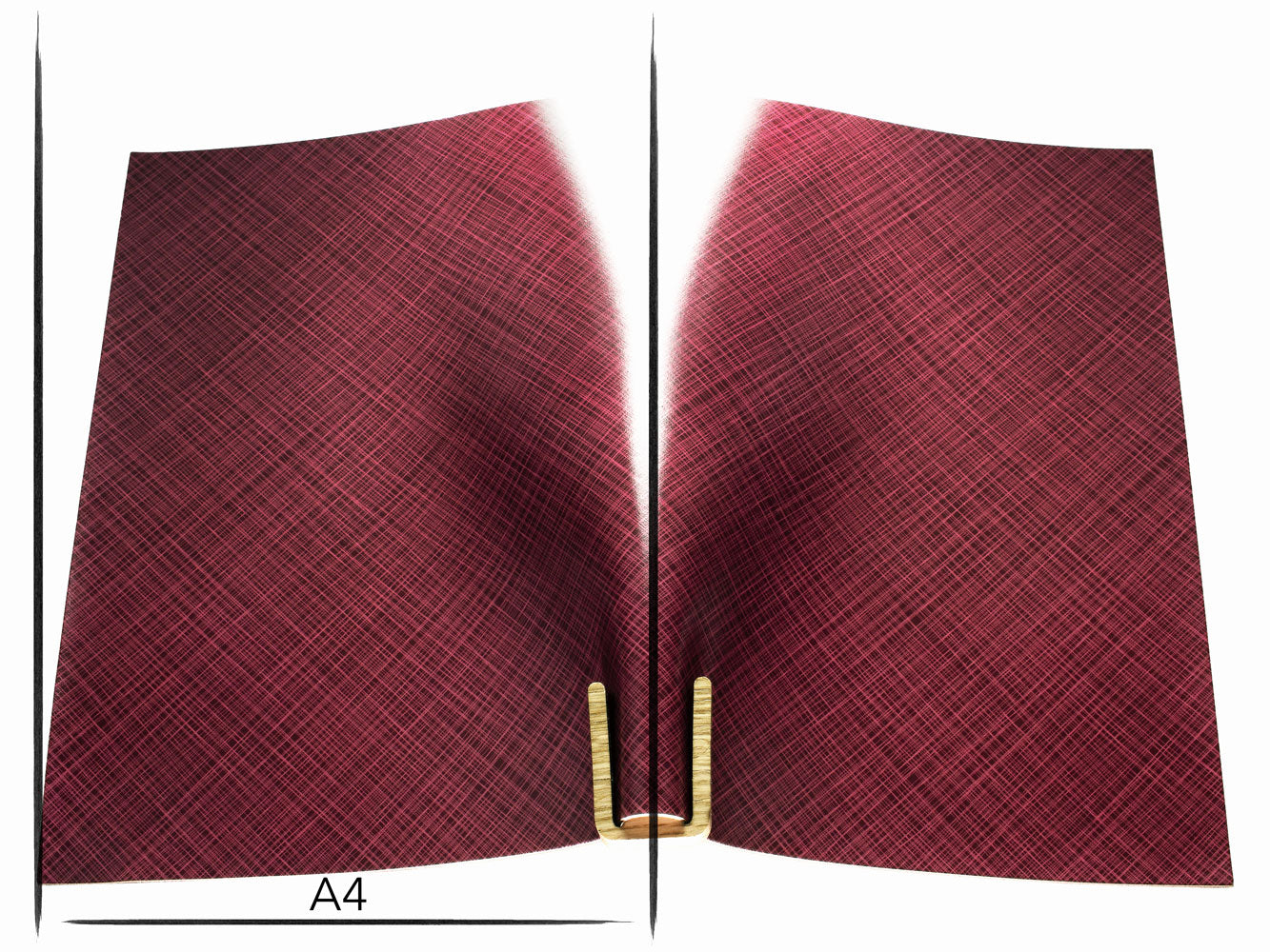 Italian leather panel Russo commodore merloti dark red lines