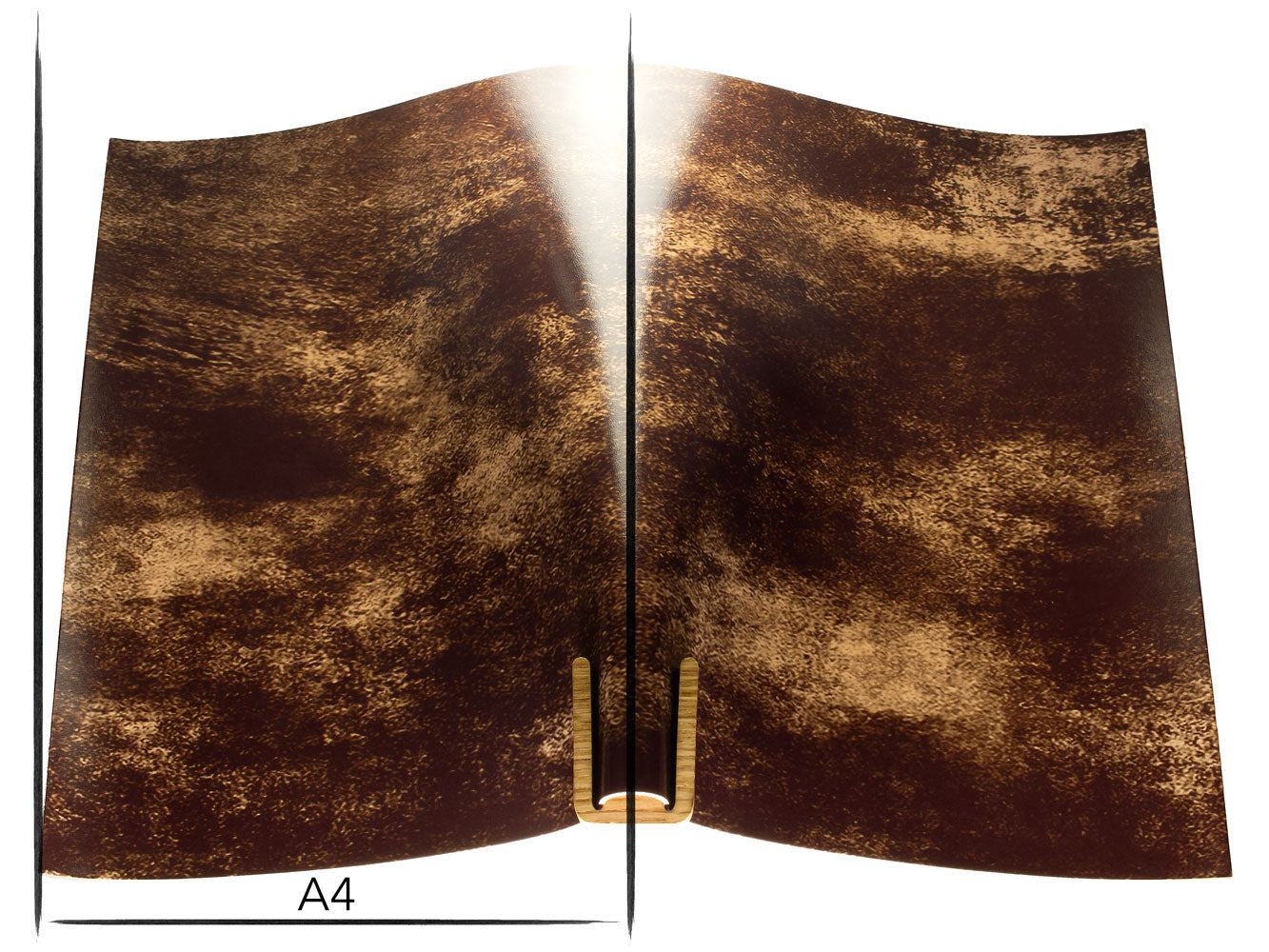 Italian leather panel Russo marbled moreno brown