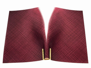 Vegetable tanned leather panel Russo commodore merloti 