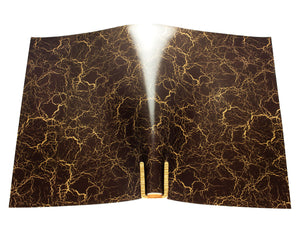 Vegetable tanned leather panel Russo crack moreno 