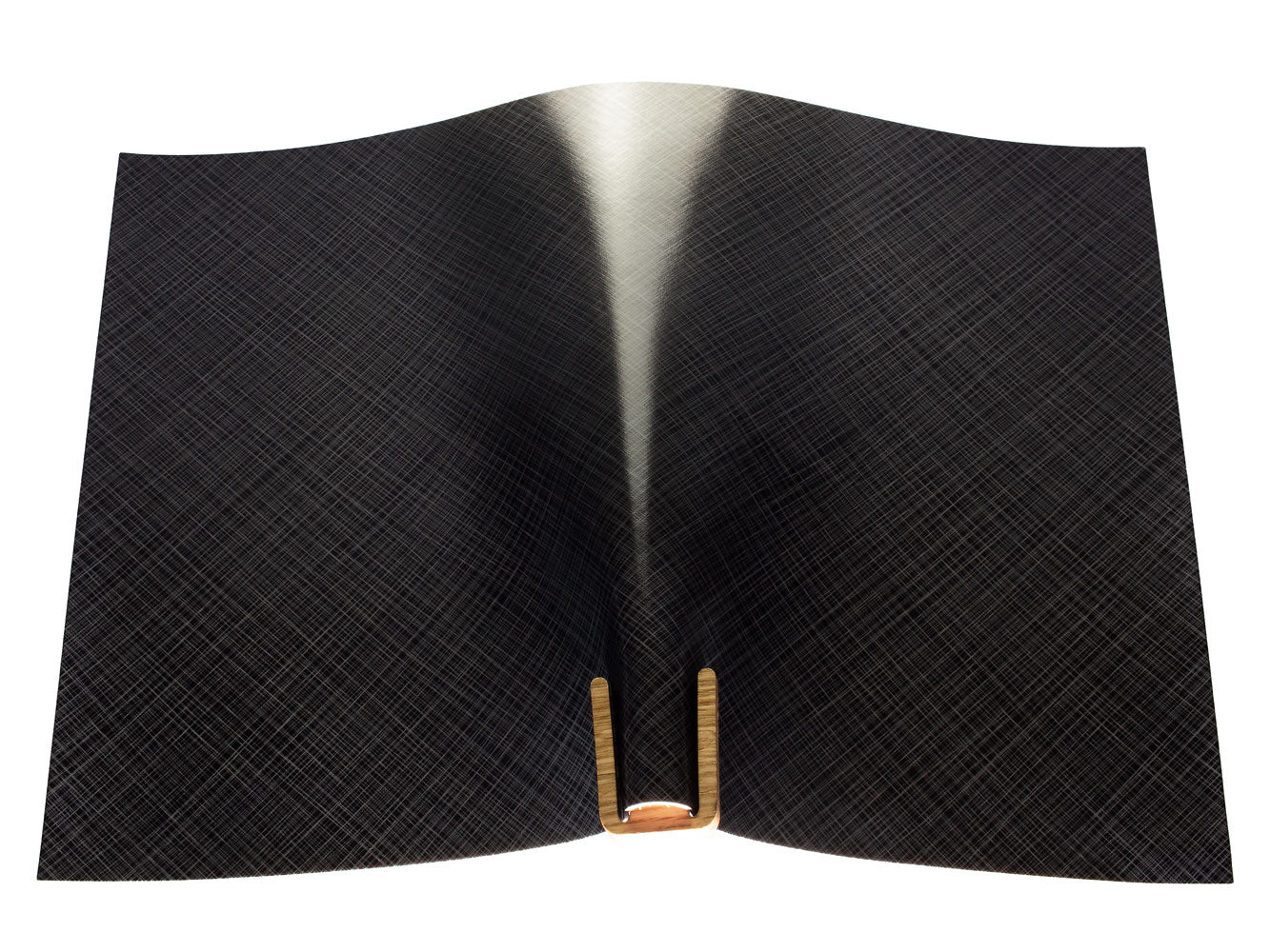 Vegetable tanned leather panel Russo commodore nero 