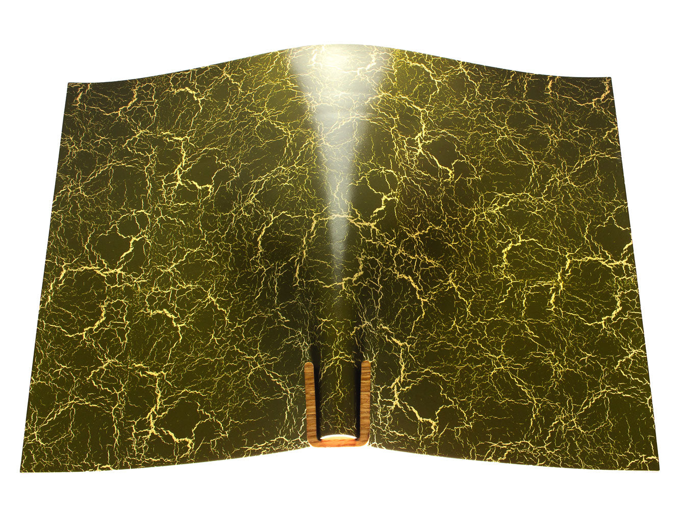 Vegetable tanned leather panel Russo crack oliva 