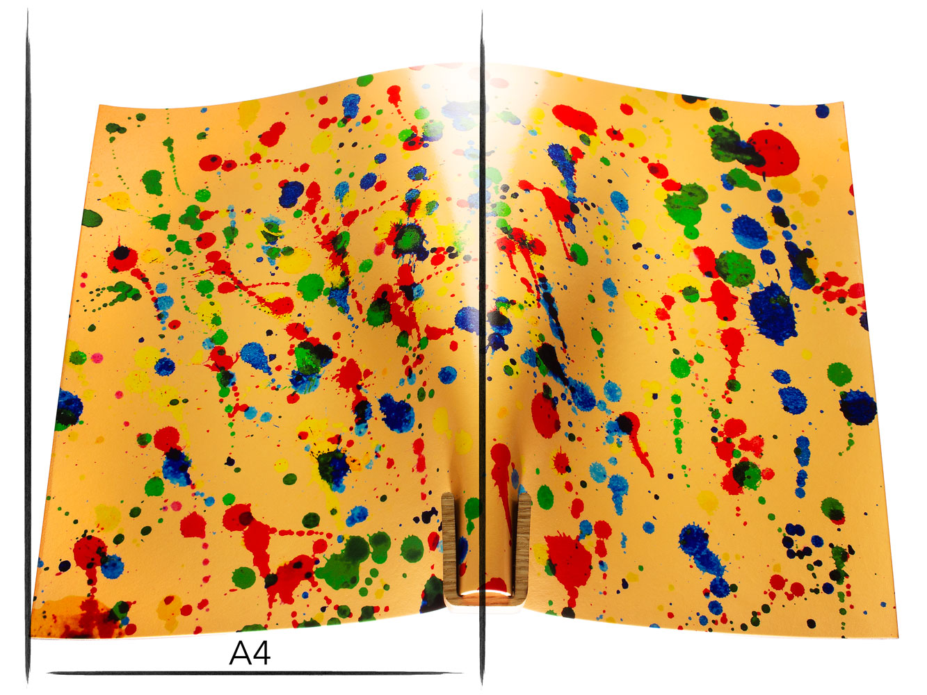 Italian leather panel Russo astratto pinta paint drops