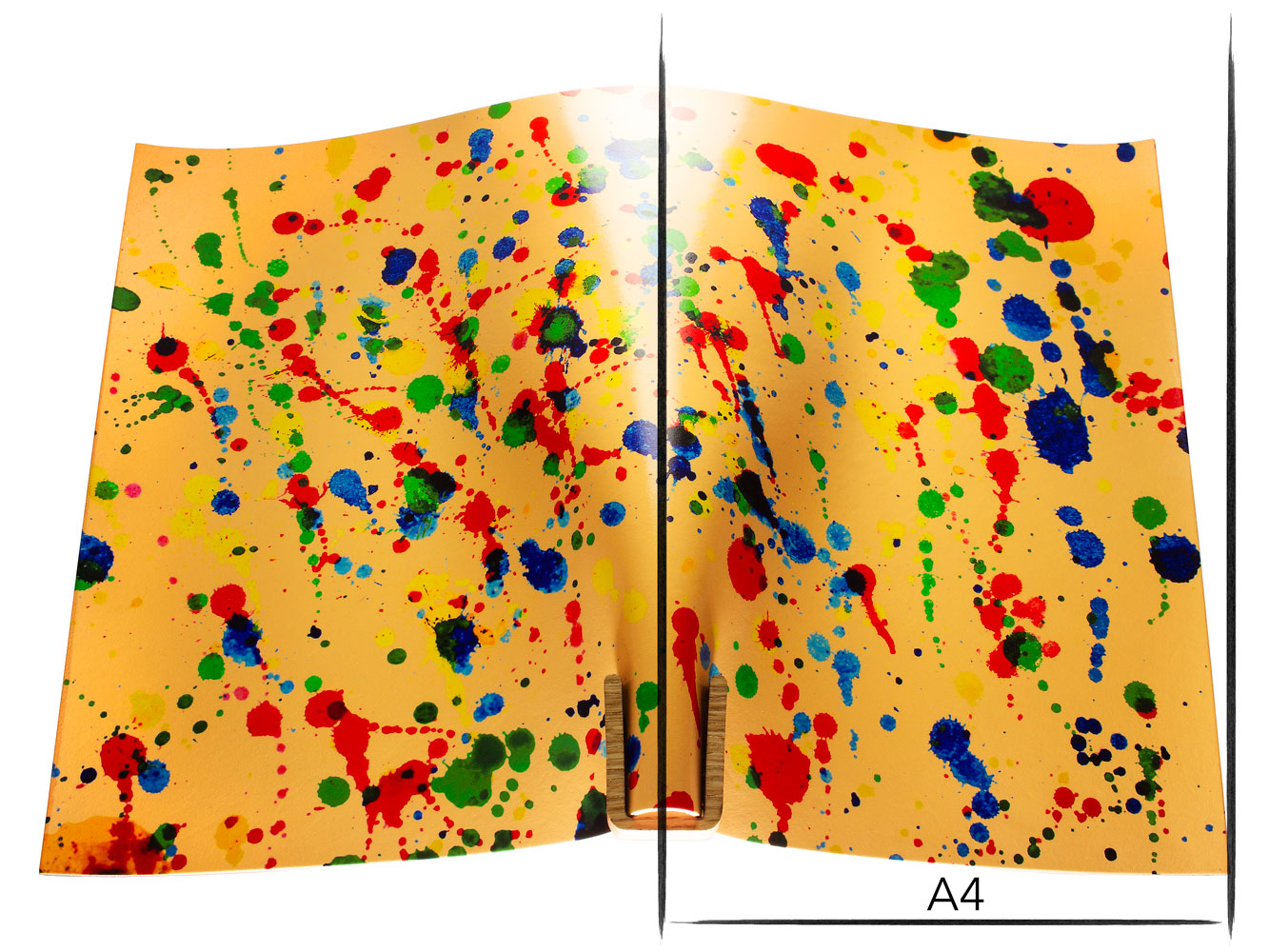 Vachetta leather panel Russo astratto pinta 