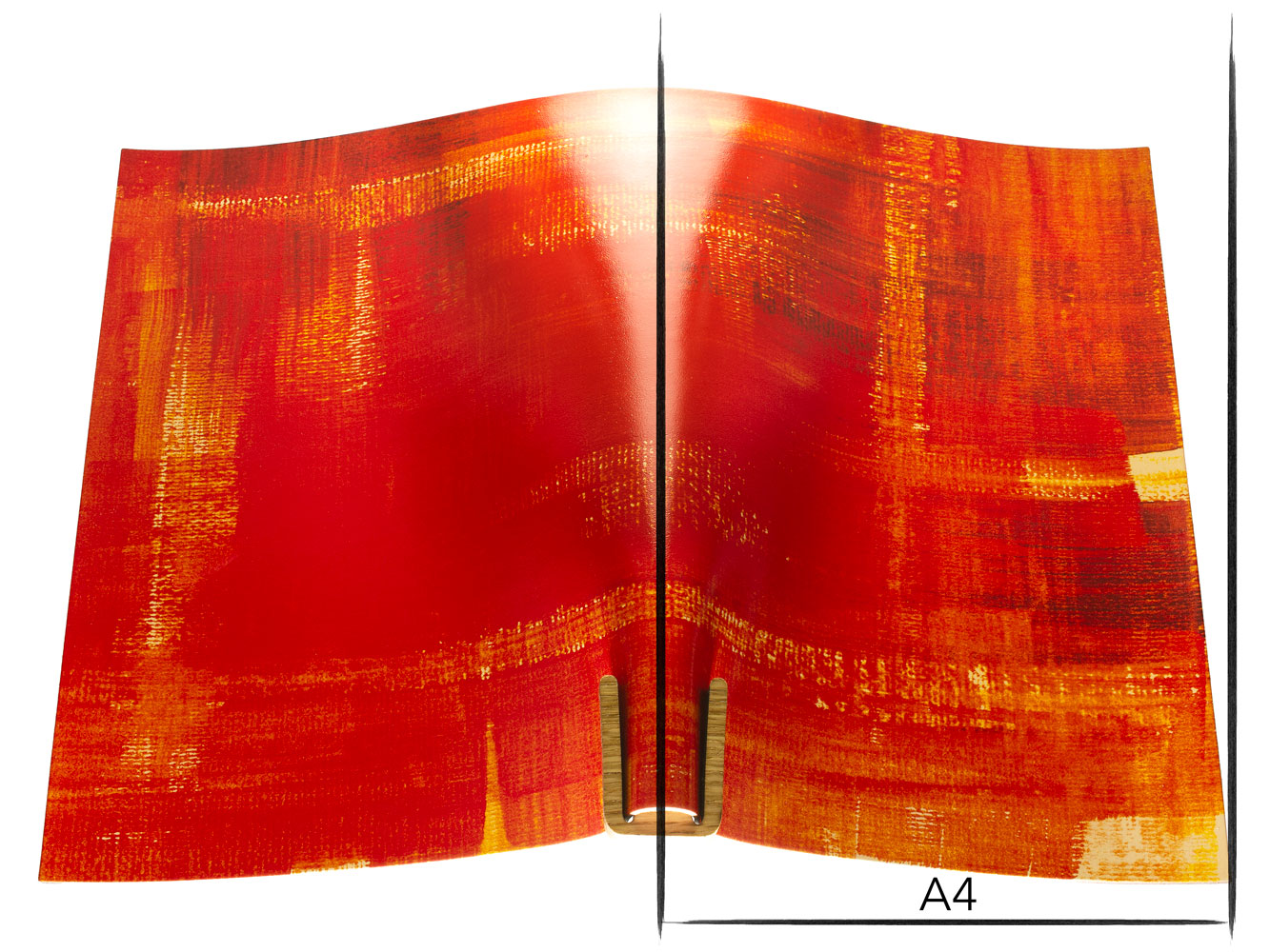 Vachetta leather panel Russo pintura fuoco 