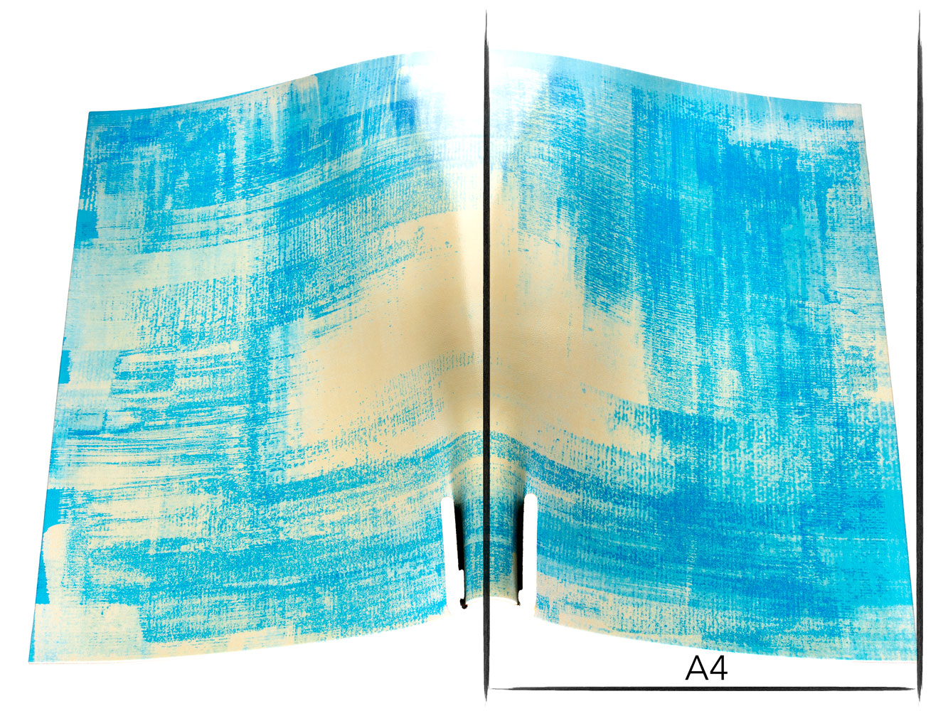 Vachetta leather panel Russo pintura aqua 