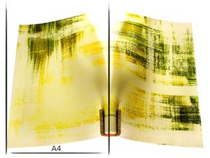 Italian leather panel Russo pintura butter natural  painted