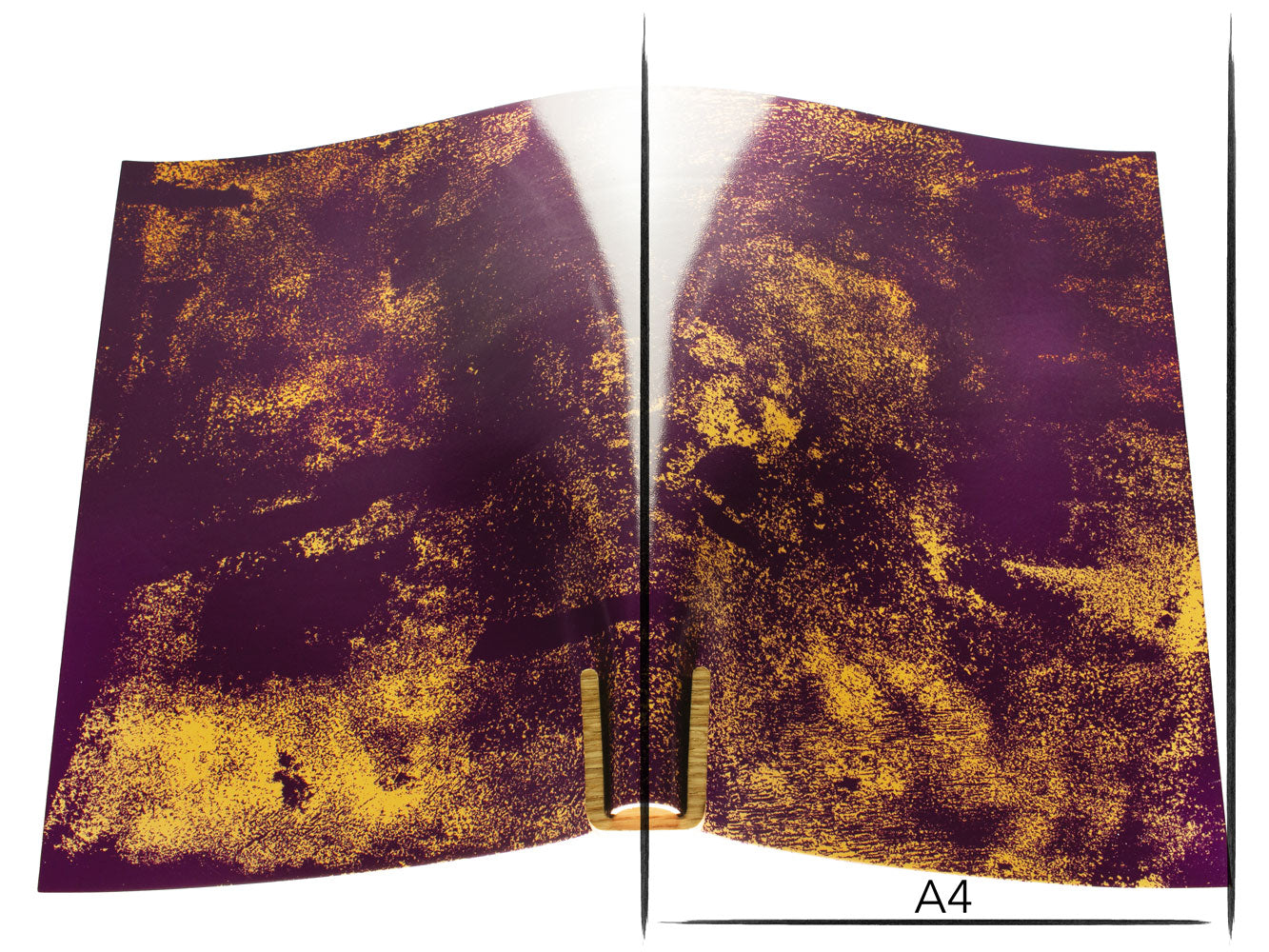 Vegetable tanned leather small right panel Russo anticuus roxo