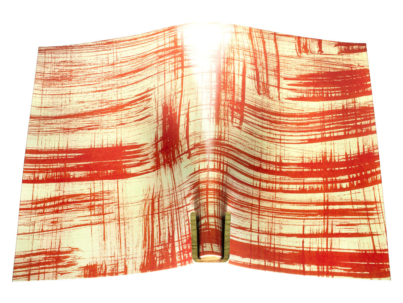 Vegetable tanned leather panel Russo canvora fuoco 