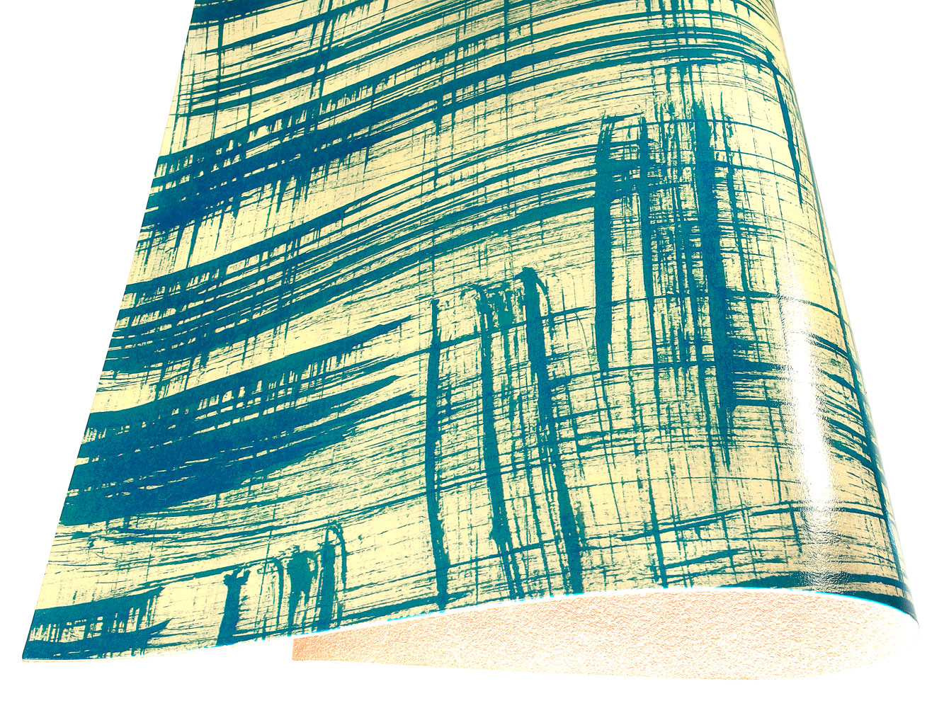 Vegetable tanned leather Russo canvora cavaliere blue brush-painted