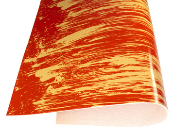 Vegetable tanned leather Russo carrara catalina orange stripes